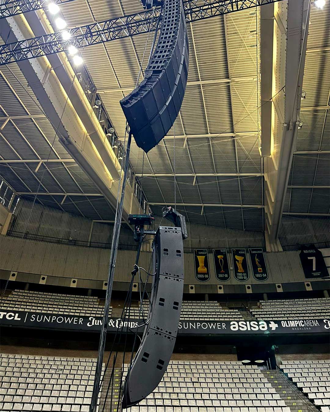ARASO Sound and Lighting - Bronco - Olímpic Arena de Badalona - L-Acoustics - Robe - grandMA3