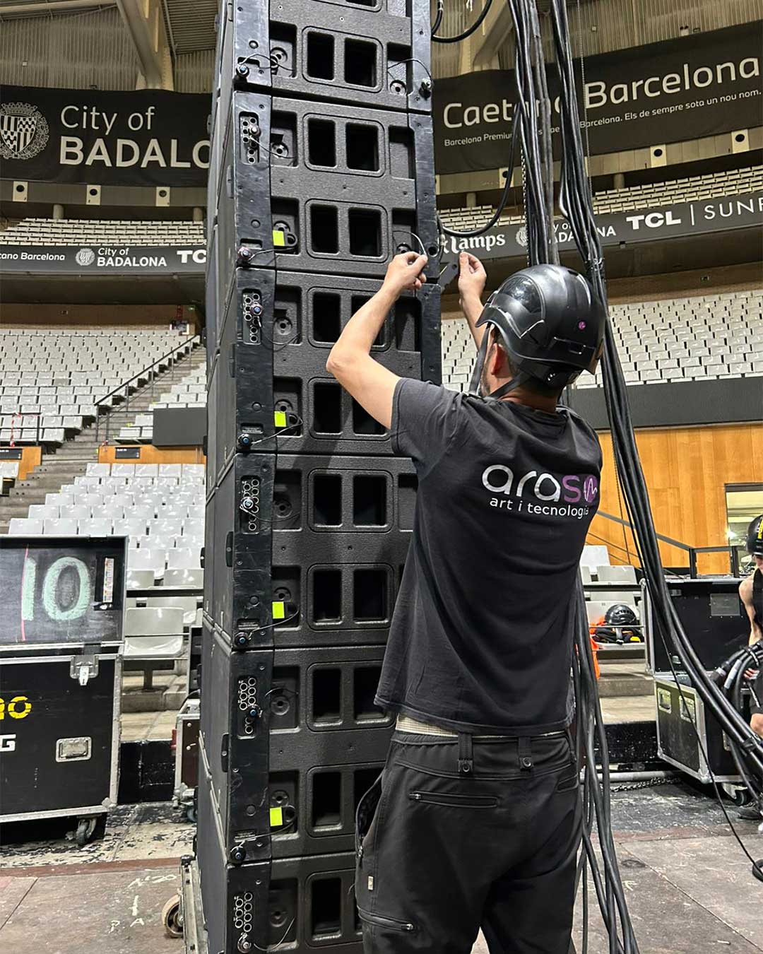 ARASO Sound and Lighting - Bronco - Olímpic Arena de Badalona - L-Acoustics - Robe - grandMA3